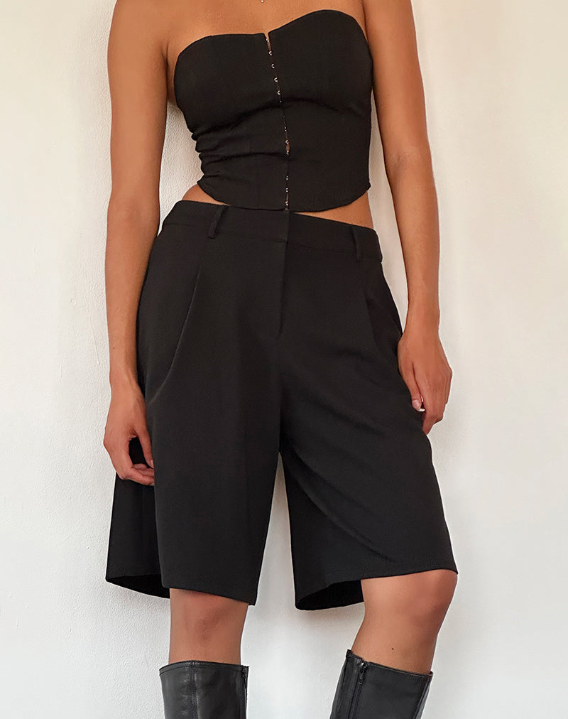 Effy Capri Trousers with Wrap Waistband in Mocca