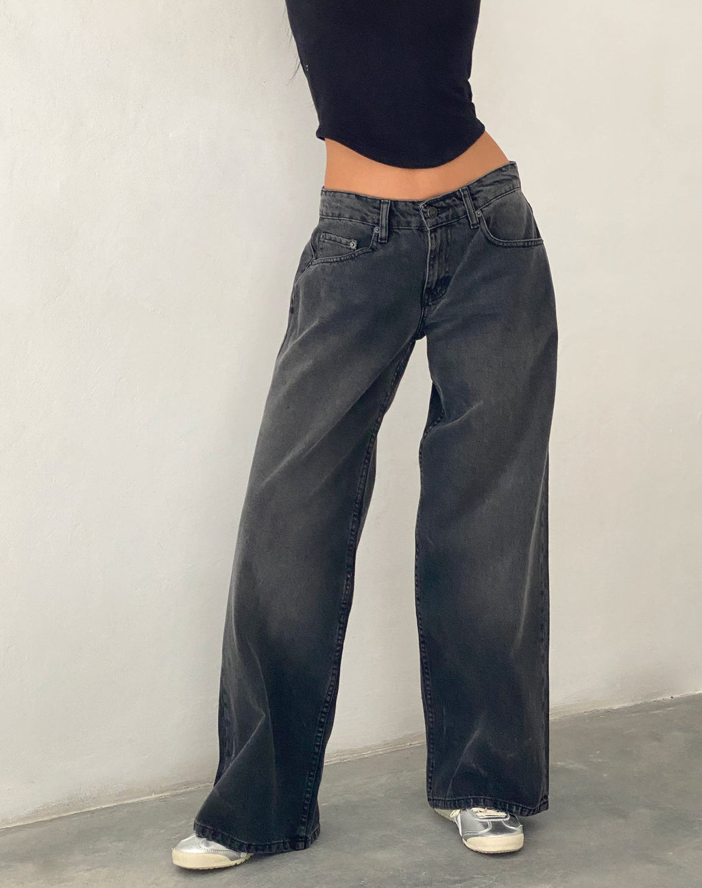 Black High Waisted Straight Jeans | Straight Leg – motelrocks-com-us