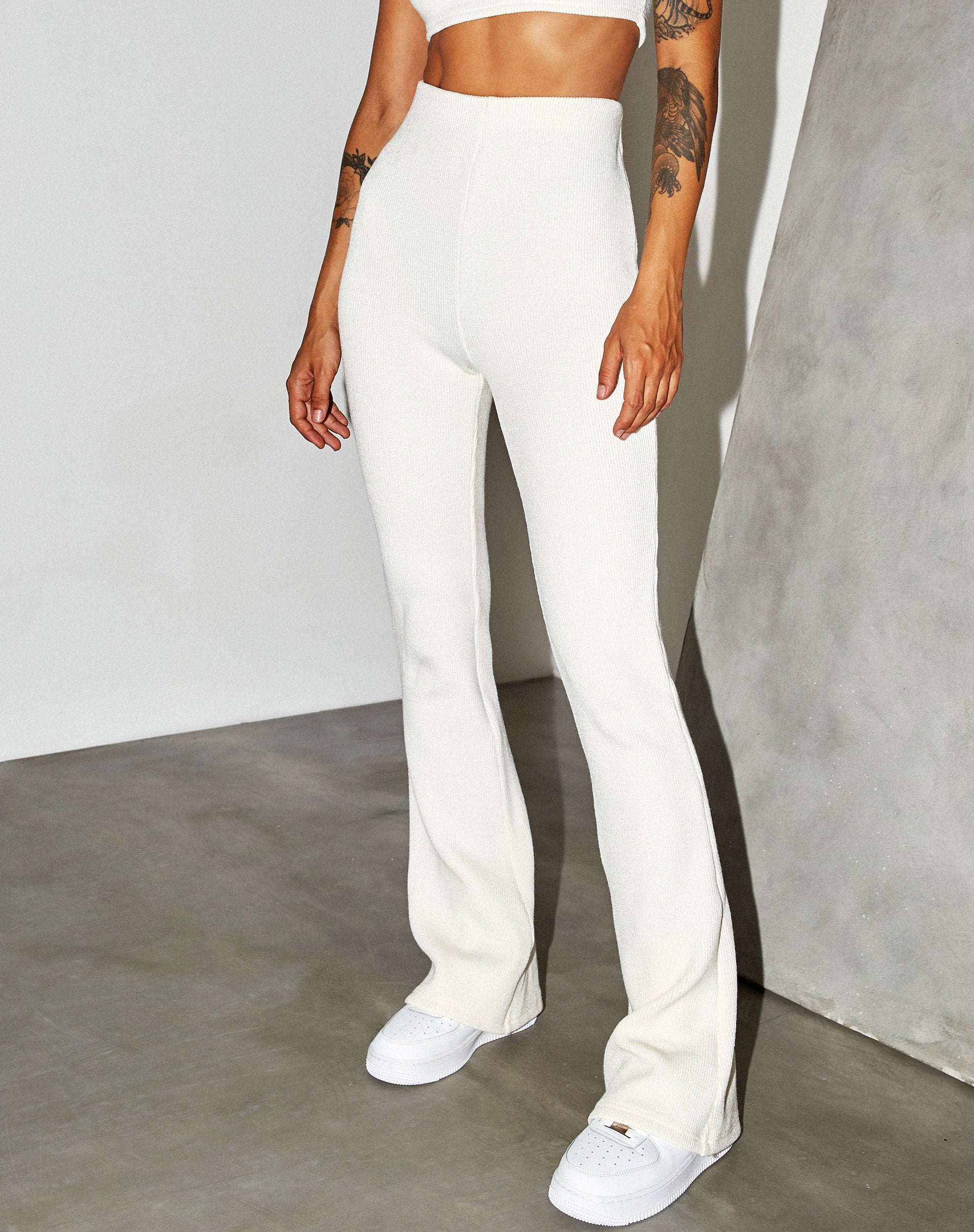 ROSARYMOON High Waist Flare Pants-