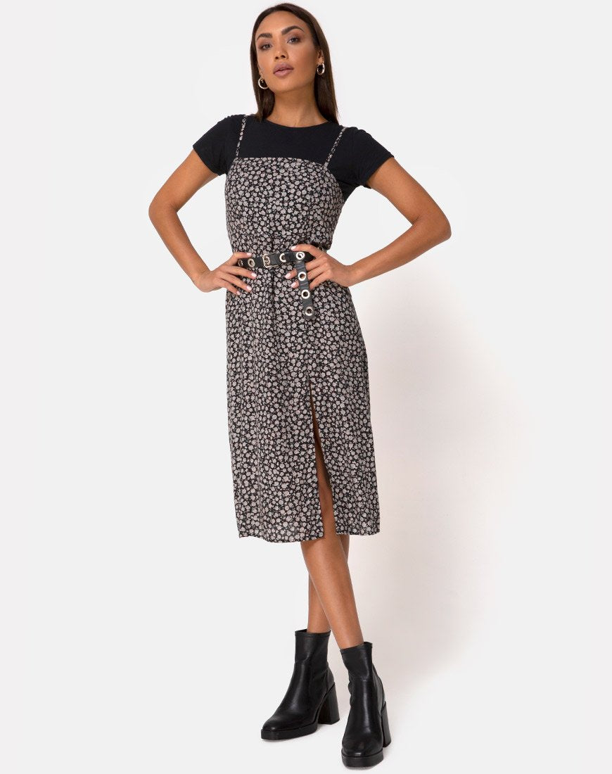 ditsy midi dress