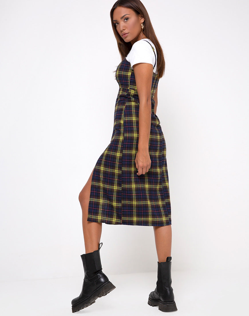 tartan yellow dress