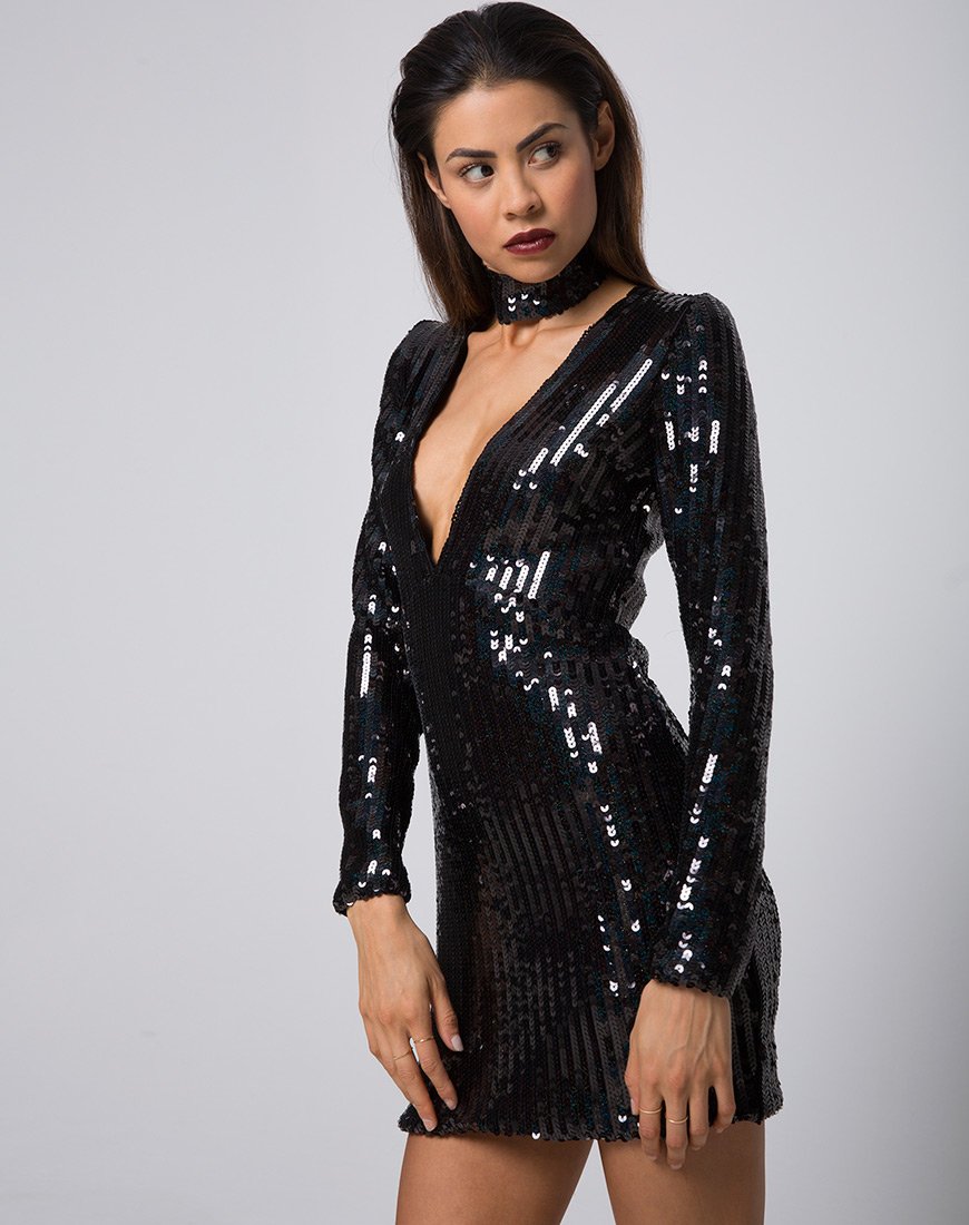 fish scale sequin dress