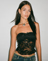 image of Shaka Bandeau Top in Lace Black
