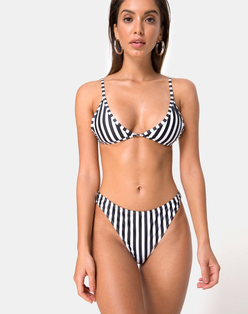 black and white bikini top