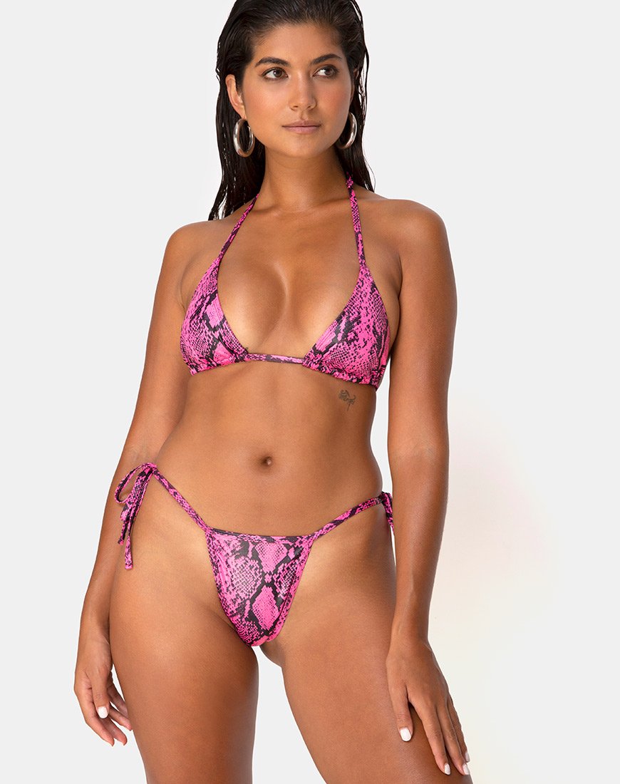 pink snake swimsuit