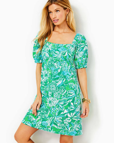 Newberri Tank Dress - Amalfi Blue Leaf It Wild – The Islands - A