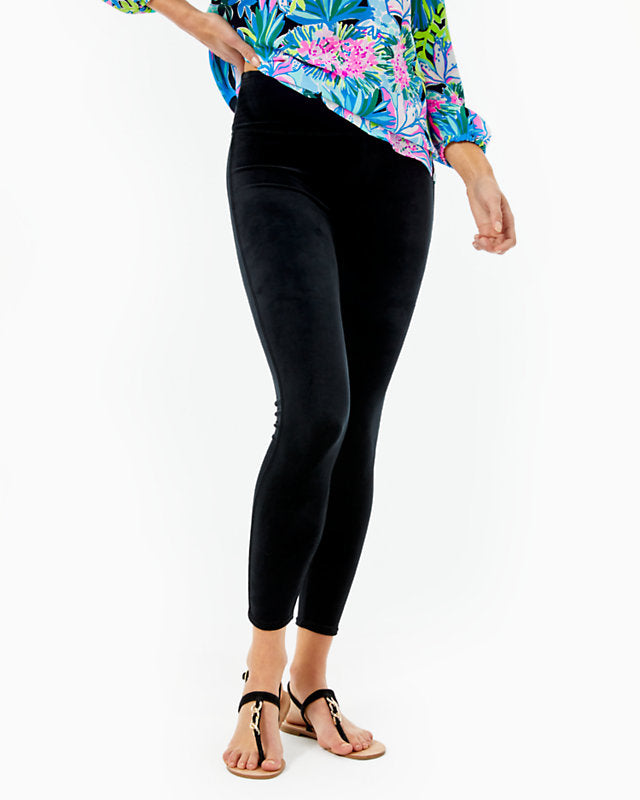 Myria Velour Legging - Onyx – The Islands - A Lilly Pulitzer Signature Store