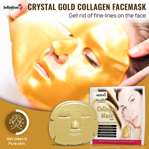 Infinitive Beauty 24K Gold Collagen Crystal Face Masks 1