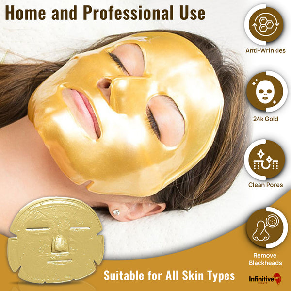 Infinitive Beauty 24K Gold Collagen Crystal Face Masks 3