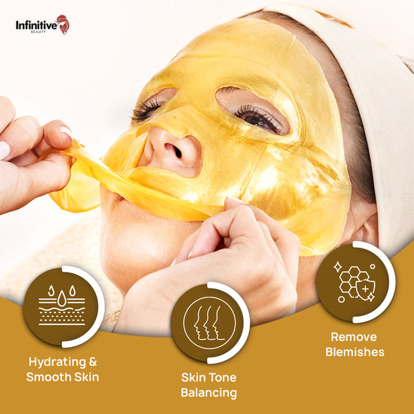 Infinitive Beauty 24K Gold Collagen Crystal Face Masks 4
