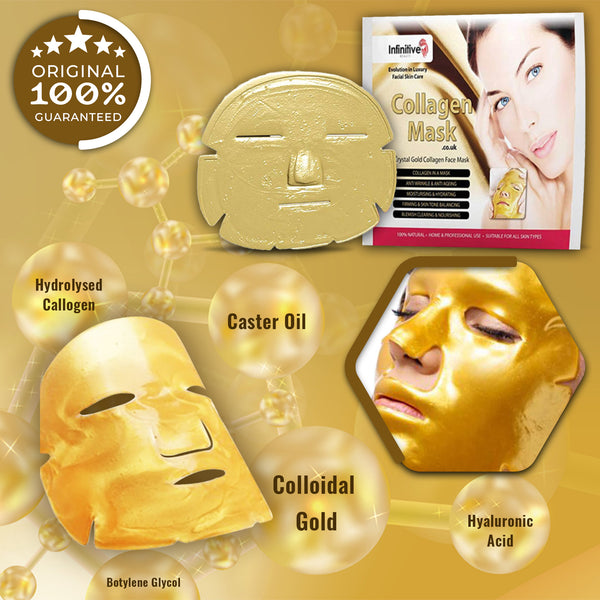 Infinitive Beauty 24K Gold Collagen Crystal Face Masks 2