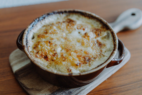 Kartoffelgratin mit Emmentaler und Bärenkäse