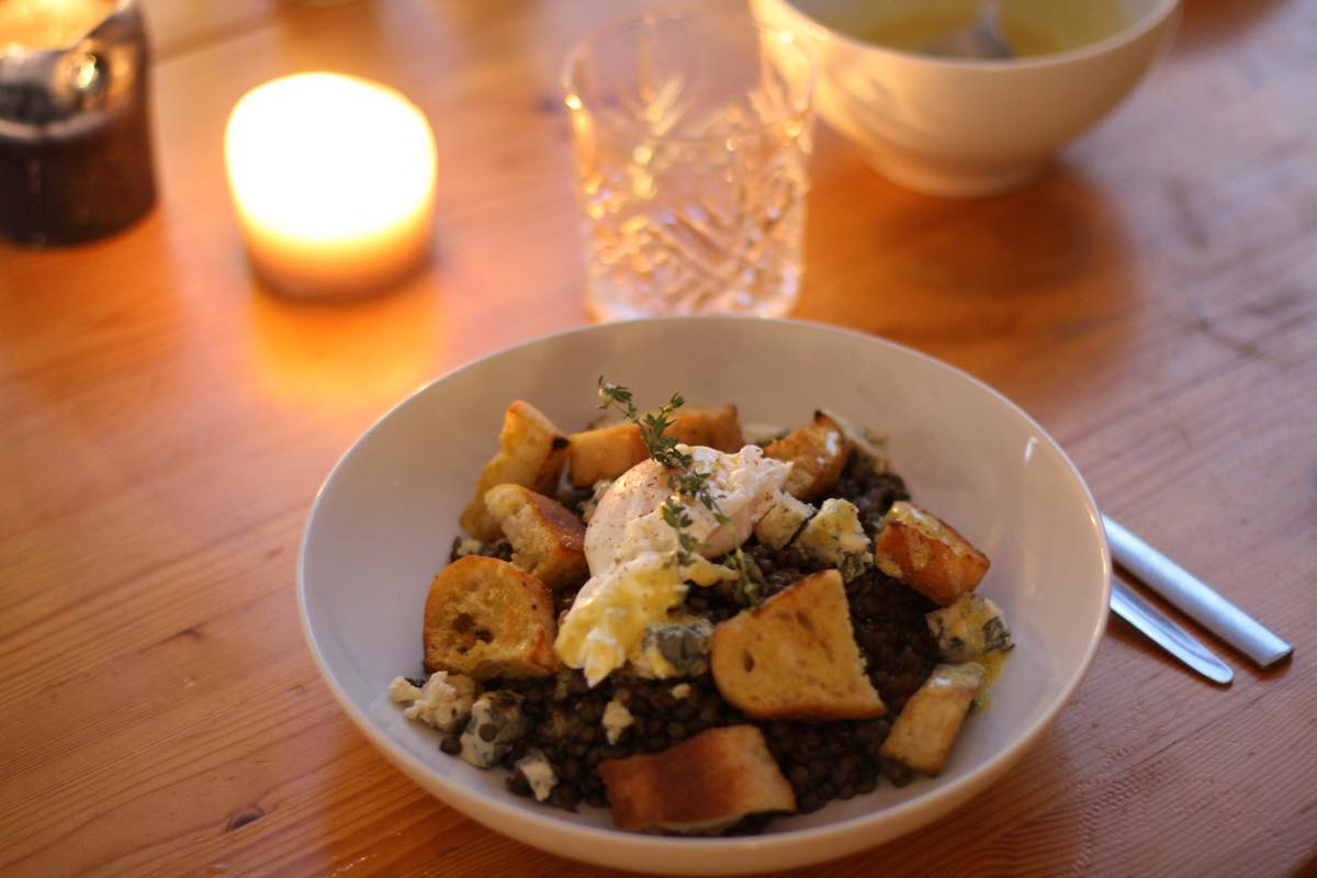 Linsensalat mit Bleu d'Auvergne