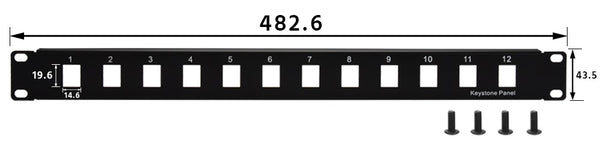 Blank Patch Panel - 12 Port