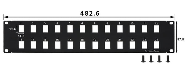 Blank Patch Panel - 24 Port