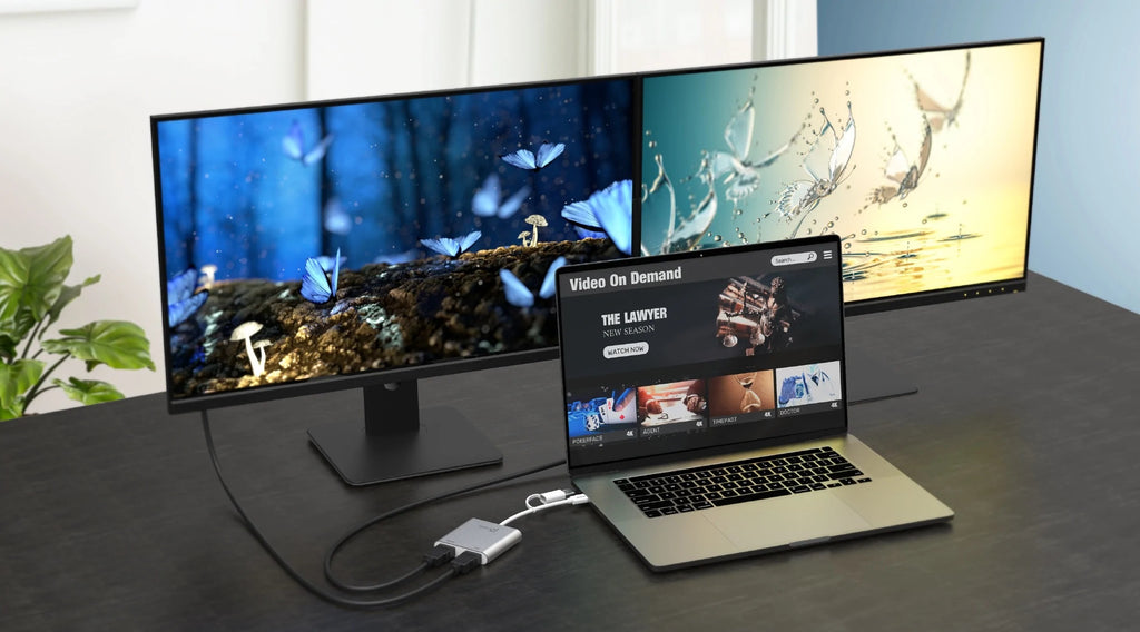 Easily connect two monitors for better productivity