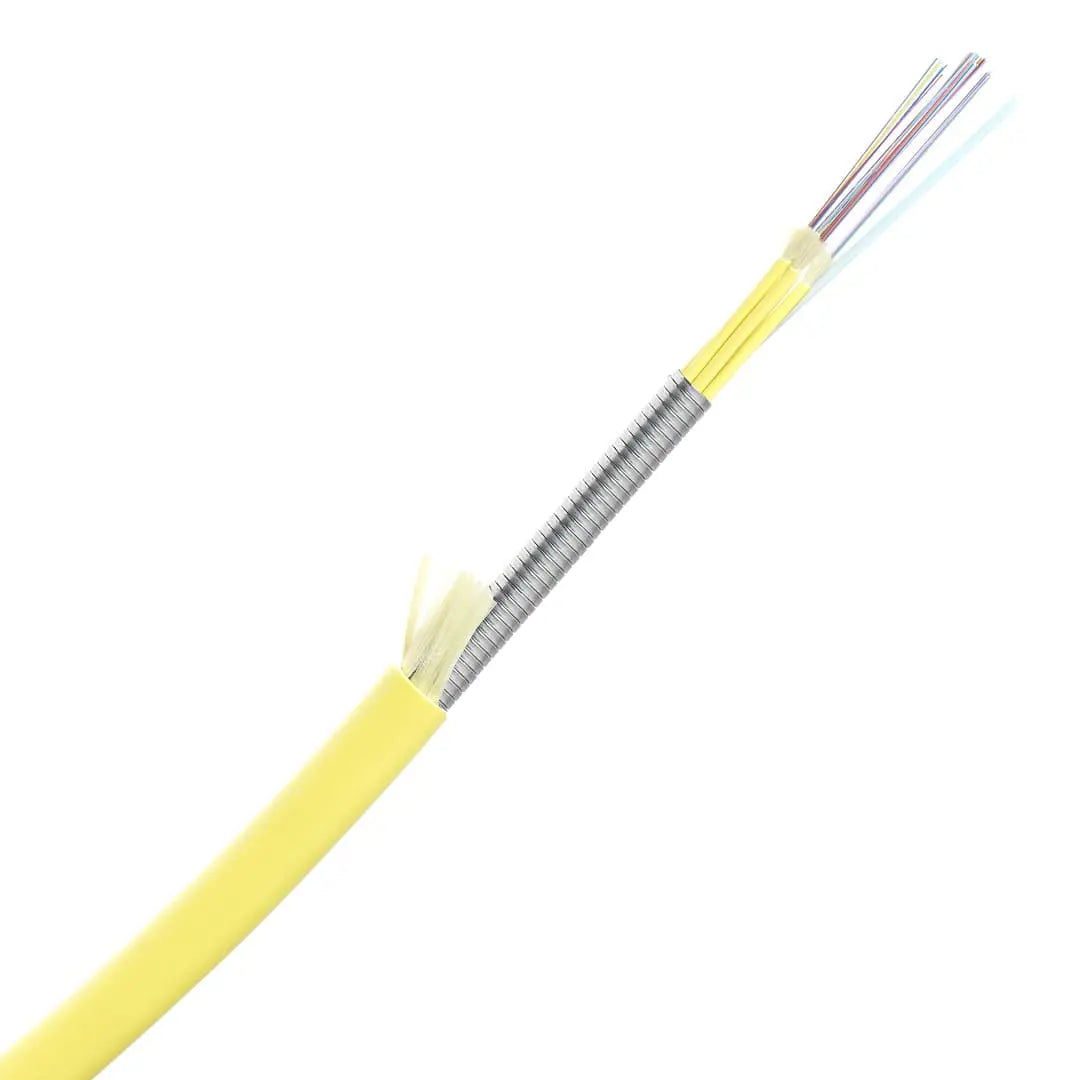 TiniFiber 48 Fiber OS2 250um Plenum Indoor Armored Fiber Optic Cable - 1000ft
