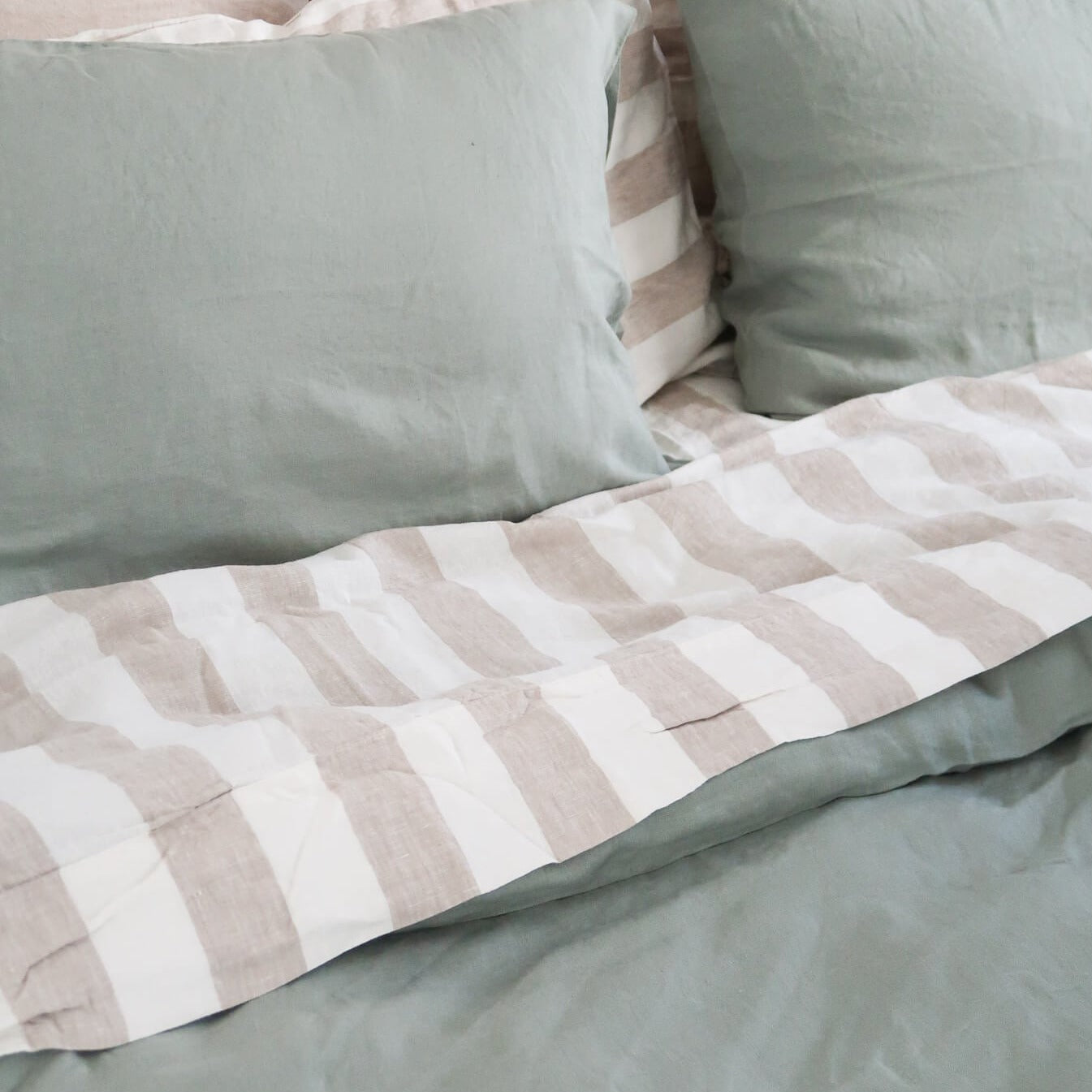 Milk And Honey Wide Striped Fitted Sheet