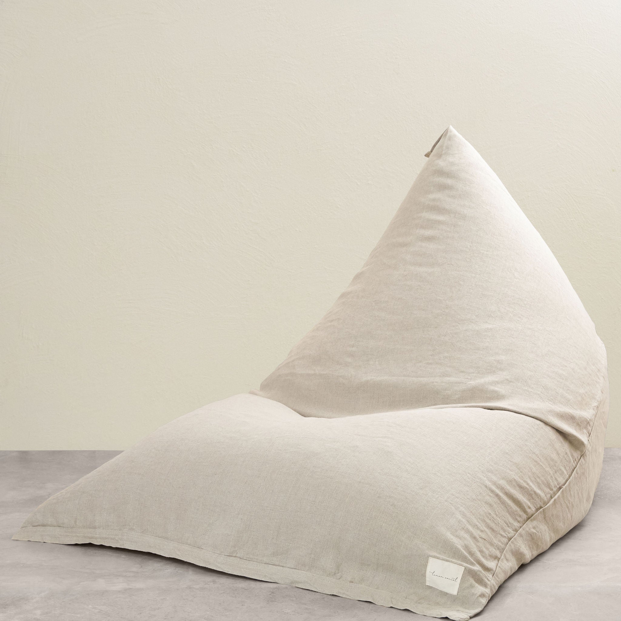 Natural Linen Bean Bag