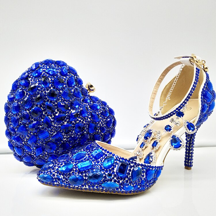 Royal Blue Crystal shoes \u0026 bags 