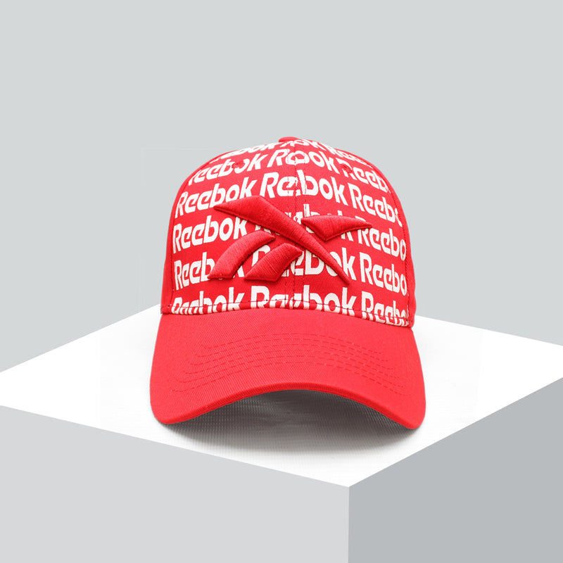 Men Red Trefoil Embroidered Logo Cap - The Original Wears