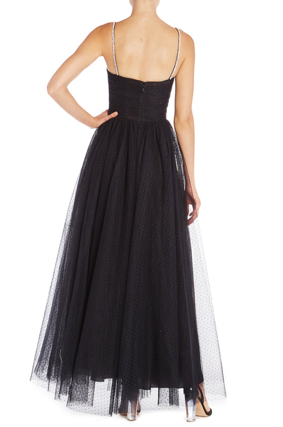 Ruched Bodice Tulle Gown