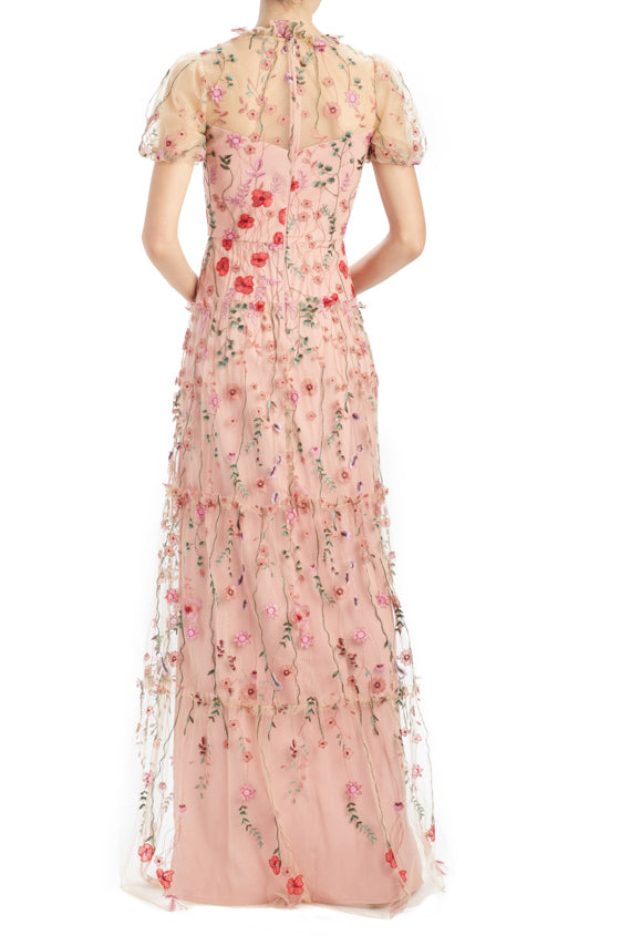 monique lhuillier floral gown
