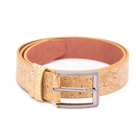 Cork vegan belt in beige colour