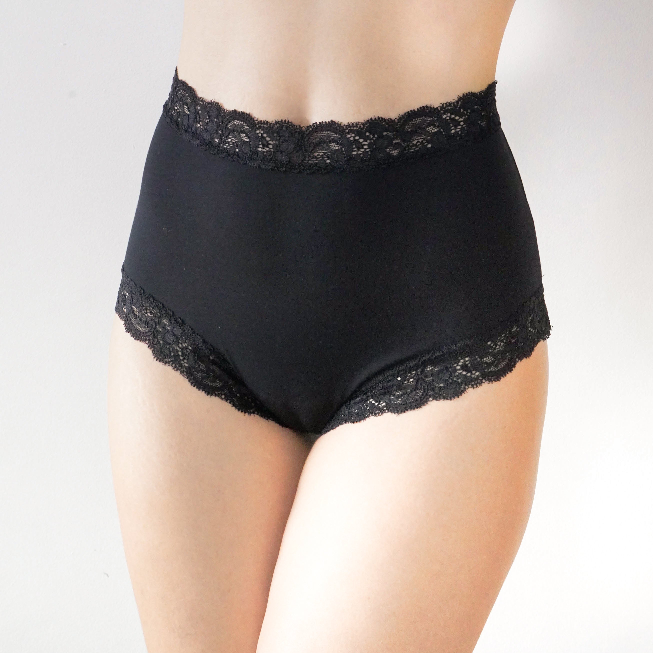 High Waist Period Undies for Winged Pads