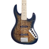 GrassRoots G-AMAZE-GCB5-NDBS Electric Guitar, Natural Dark Blue Burst