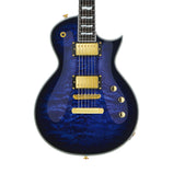 GrassRoots G-ECLIPSE-CTM/QM Electric Guitar, Ebony FB, Reindeer Blue w/Purple Pearl Black