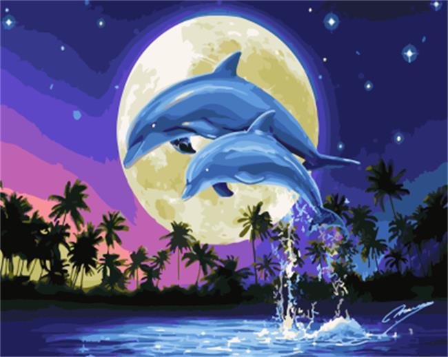 Dolphins Paint by Number Kit