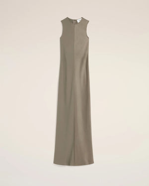 Beige Long Straight Dress - Ash - Coplons