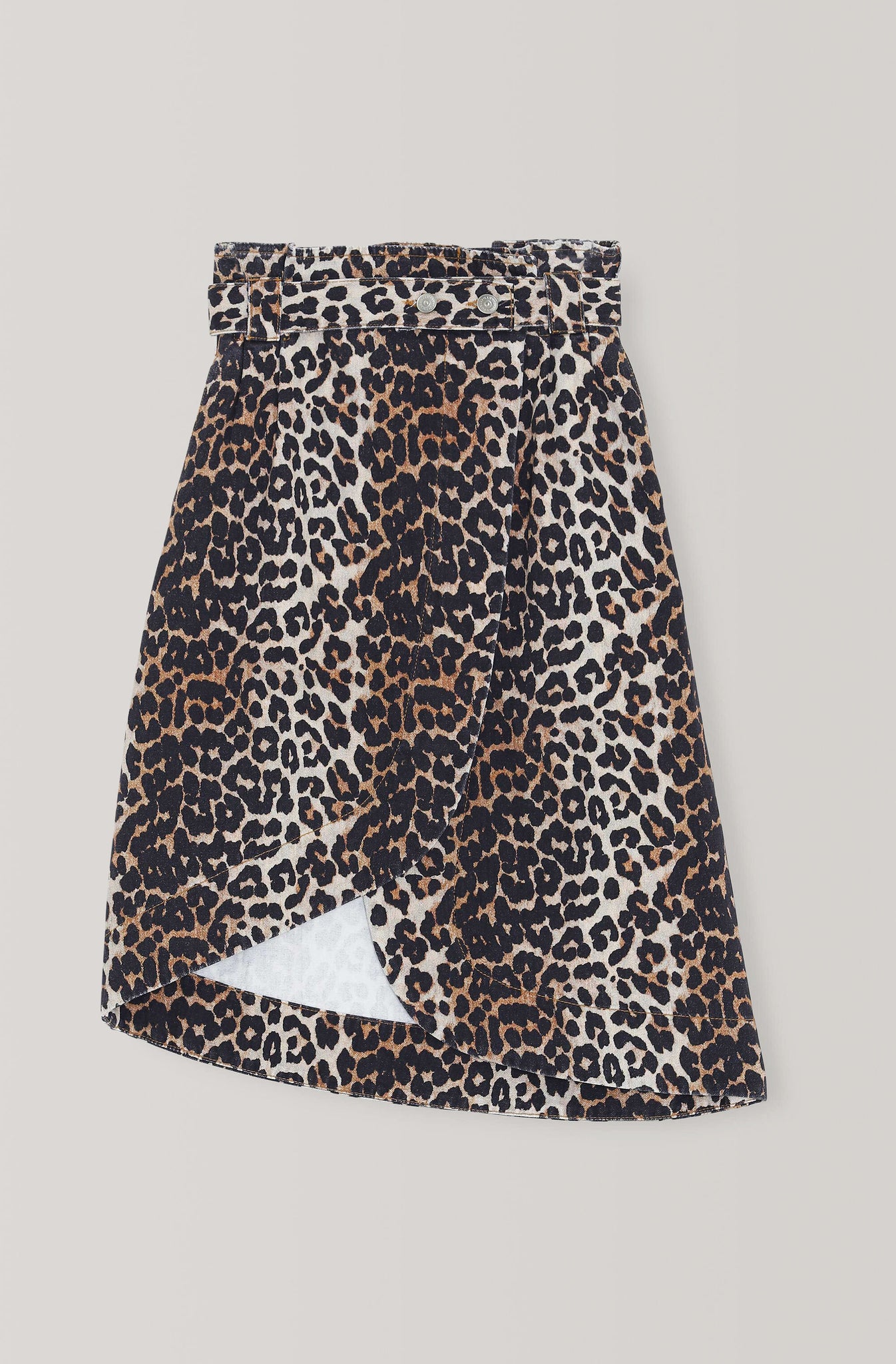 leopard skirt denim