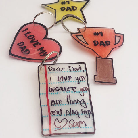Shrinky Dink Father's Day Gifts