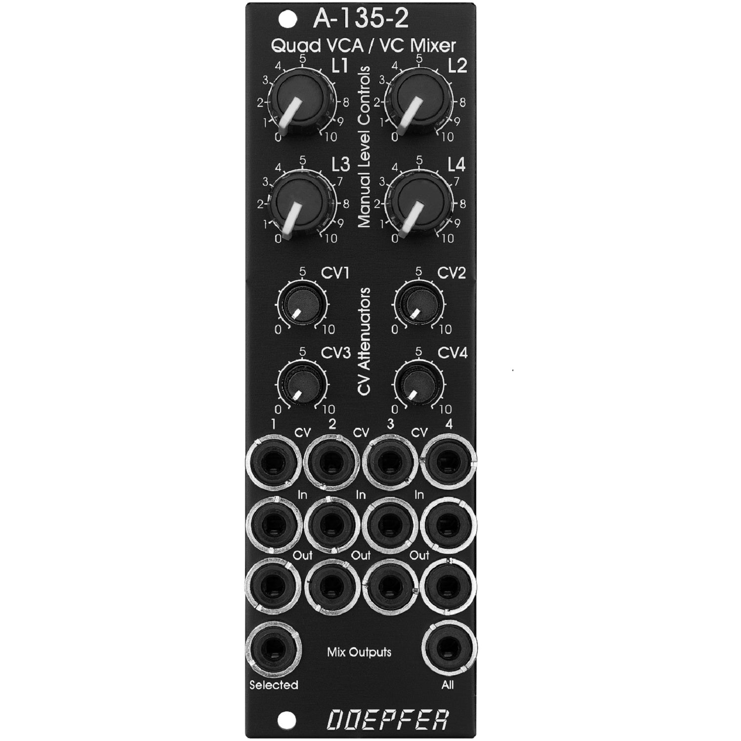 Doepfer - a-135-2: Quad VCA / Voltage Controller Mixer – Noisebug