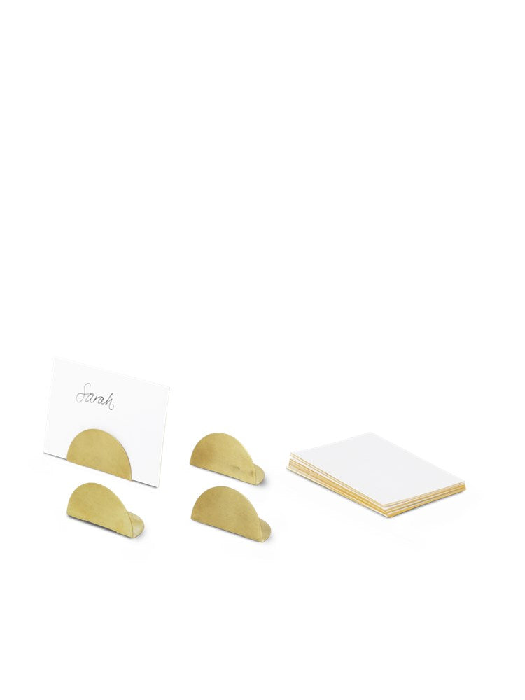 Card Holders - Set of 4 - Brass