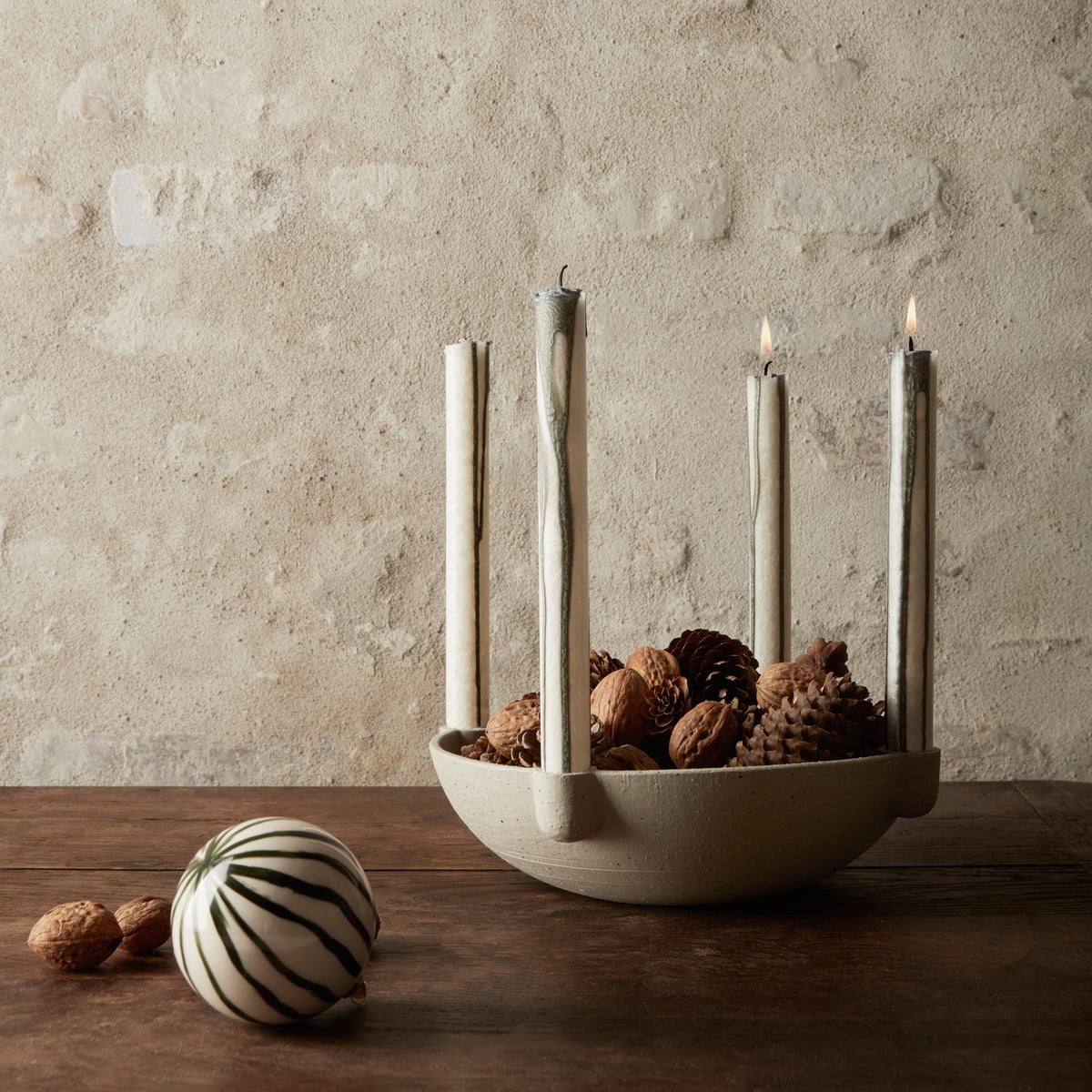 Bowl Candle Holder - Small - Casted Black Brass