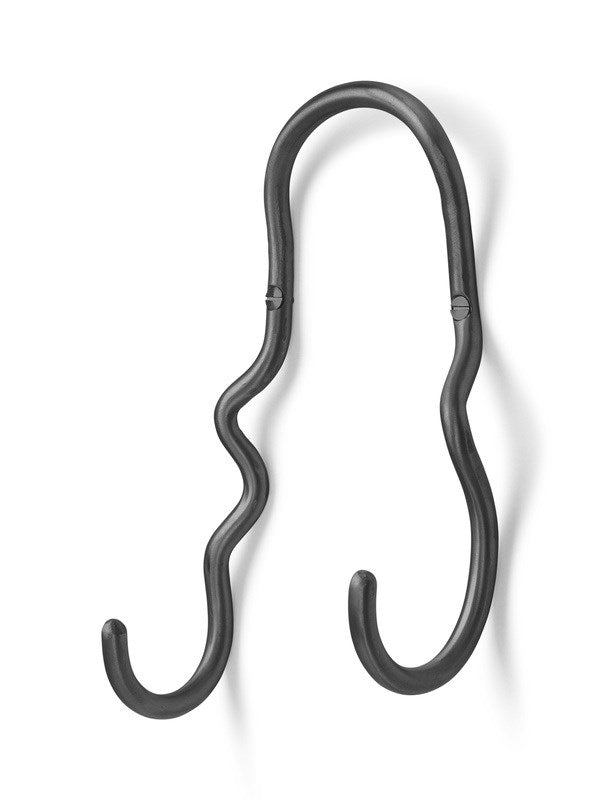 Curvature Double Hook - Black Brass