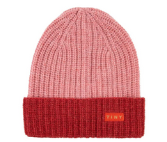 Color Block Beanie Pale Pink