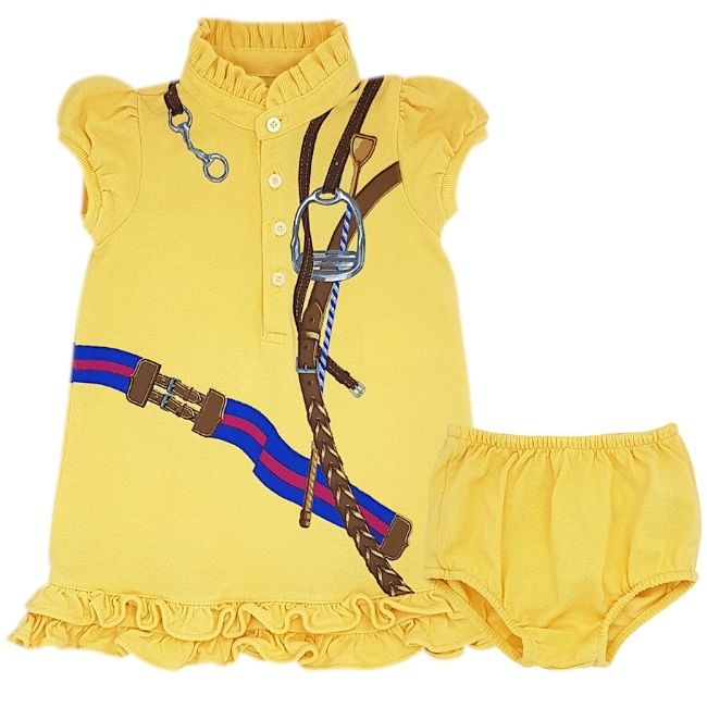 Ralph Lauren Robe Jaune Bebe Fille 3 Mois Chou De Chic