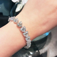 Pure Silver Diamond Bracelet