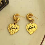 love earrings gold 
