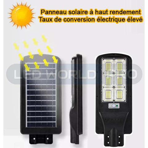 Lampadaire solaire LED avec détecteur STREET LED/15W/3,2V IP65 +  Télécommande