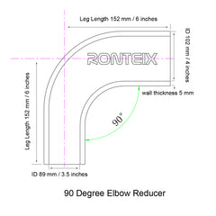 90 degree elbow reducer