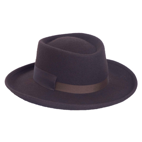 Kenzo, Wool Felt Hat, Choc Brown