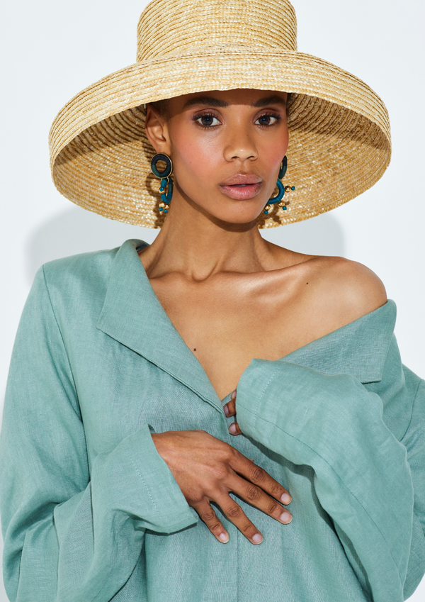 Luna, Wheat Straw Bell Shape Sun Hat