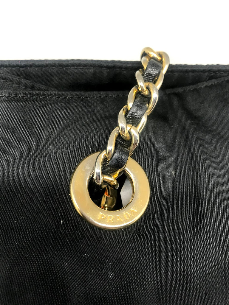 prada bag gold chain