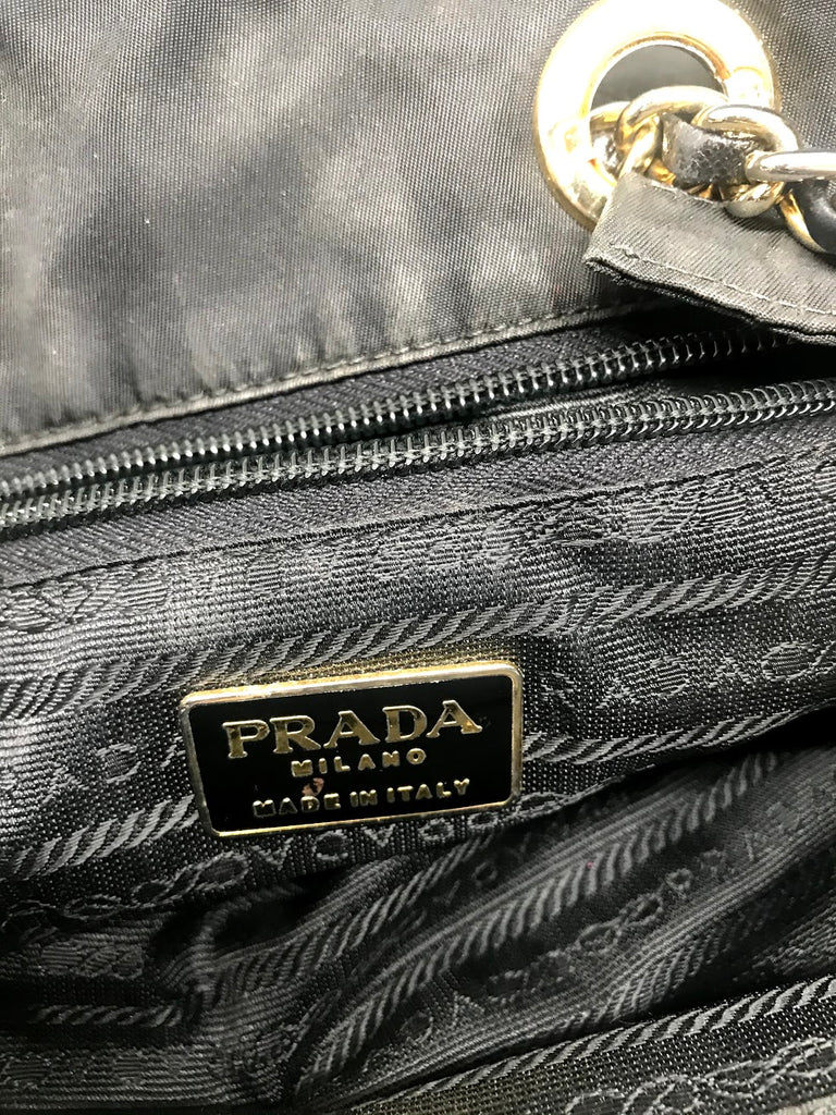 prada nylon chain bag