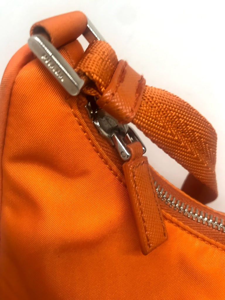 prada nylon bag orange